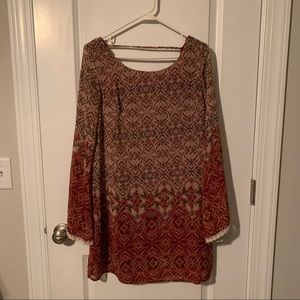 3 for $20 || Patterned Long Sleeved Dress